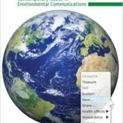 Book cover featuring an image of earth shot from space on a white background with the title Talking Green: Exploring Contemporary Issues in Environmental Communications